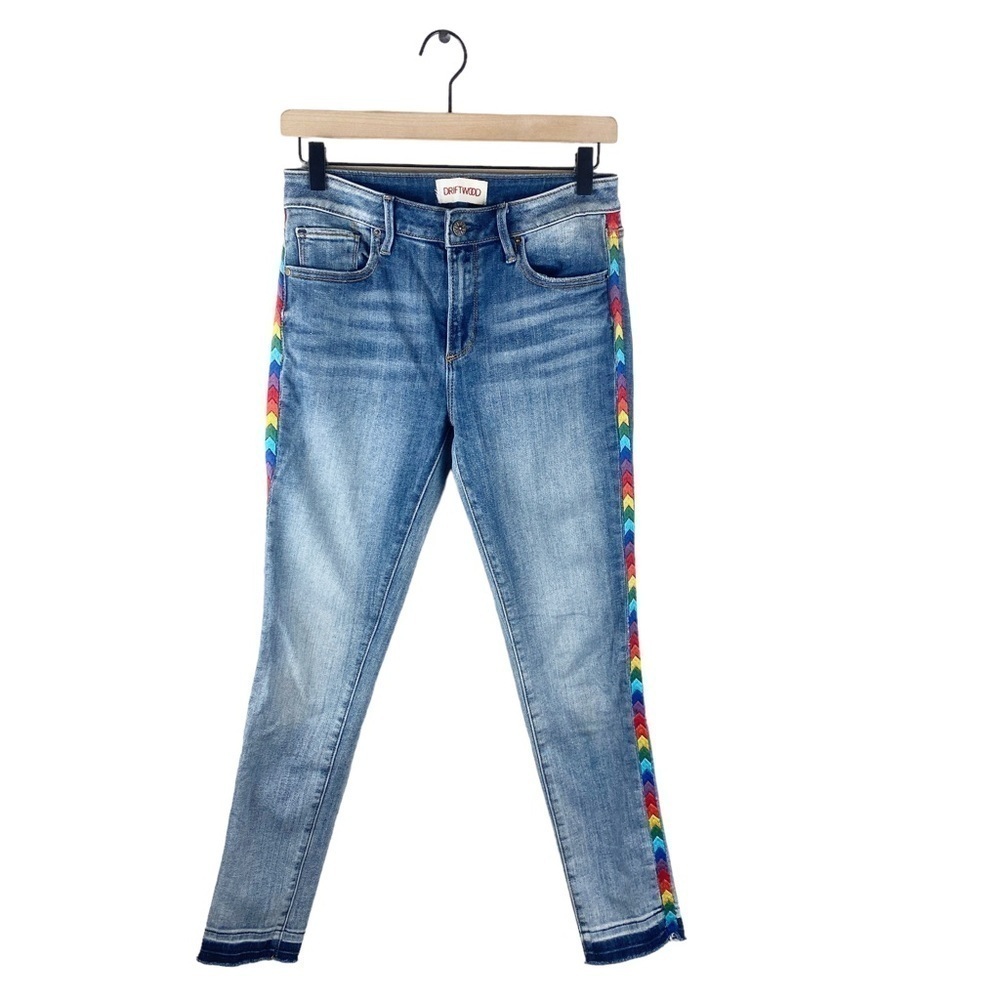 Anthropologie Driftwood Embroidered Jeans Jackie